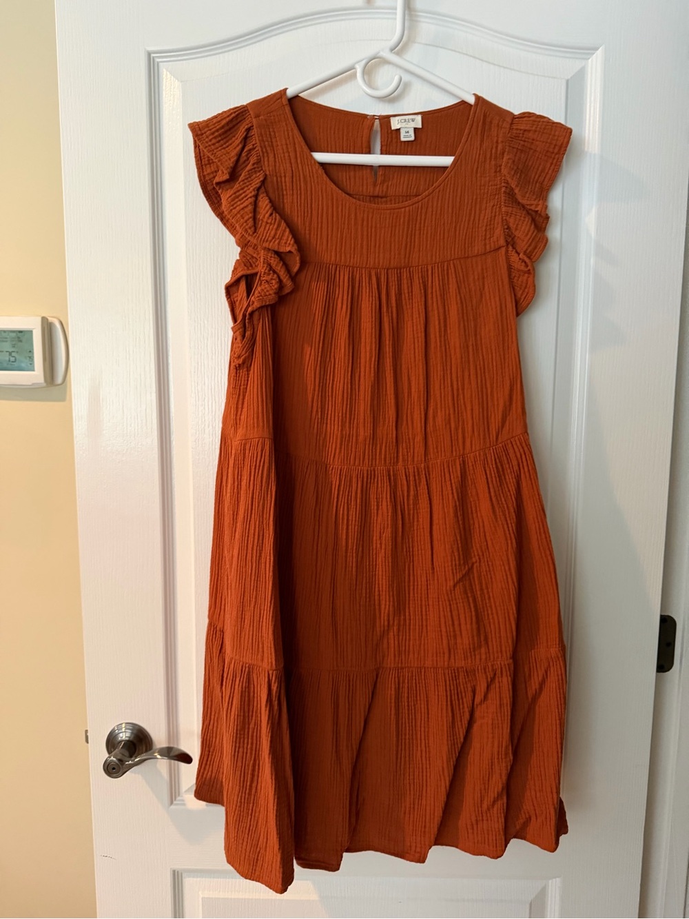 J Crew Factory size 14 cotton rust color dress with pockets - NWOT